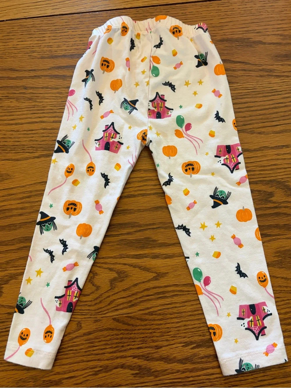 Old Navy White Halloween Set with Orange Pumpkins & Multicolor Prints